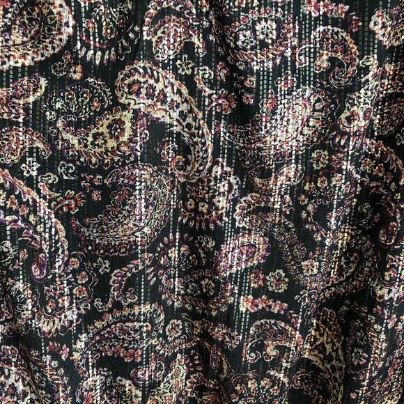DEMOCRACY WOMEN'S TOPS PLUS SIZE 1X PULLOVER PAISLEY LONG FLOUNCE SLEEVE - Picture 10 of 10